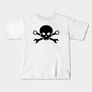 Tuning Skull and Tools (black) Kids T-Shirt